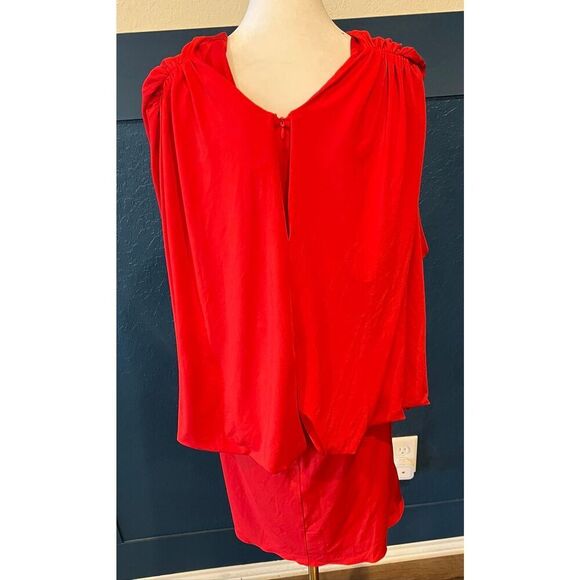 Halston RIA V NECK JERSEY DRESS -14 - Picture 5 of 9